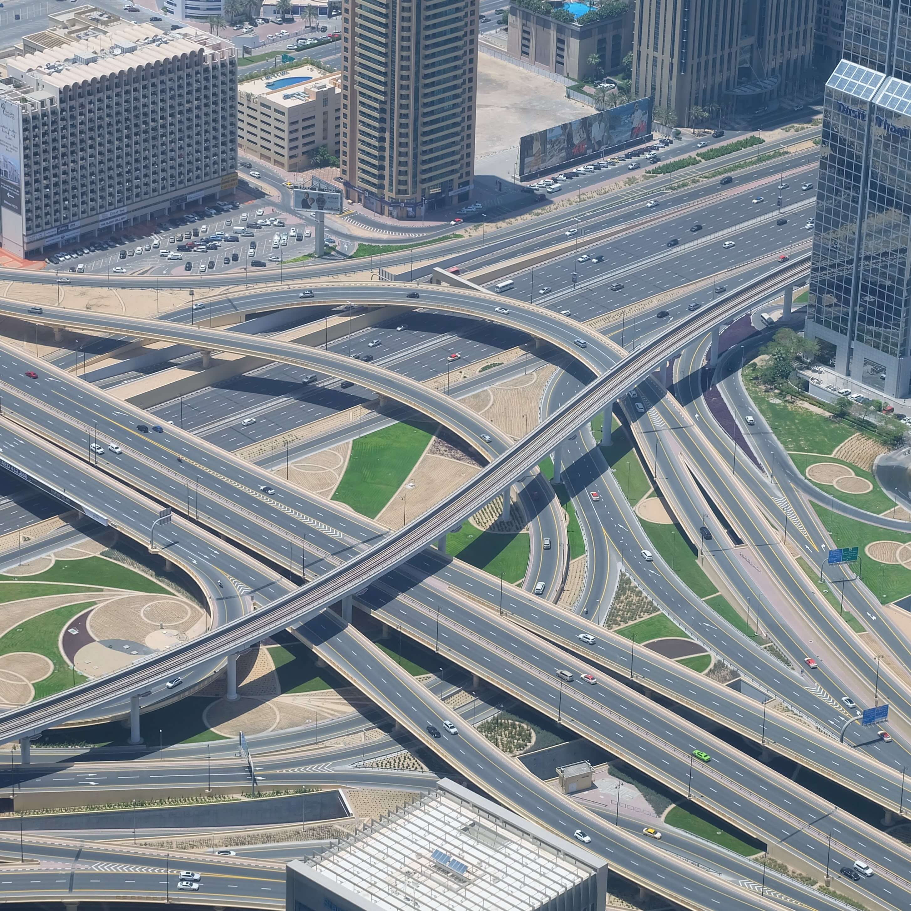 Highway intersection in Dubai